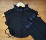 ست یقه ایستاده و ساق دست طرح شاپرک - Image 3