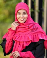 ست روسری چین سوزنی و ساق دست 4دکمه پرنسسی - Image 9