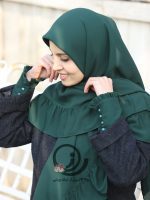 ست روسری چین سوزنی و ساق دست 4دکمه پرنسسی - Image 6