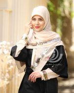 ست روسری و ساقدست کرم پولکی