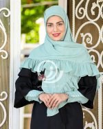 ست روسری چین سوزنی و ساقدست 4دکمه پرنسسی تیفانی