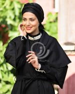 ست یقه ایستاده و ساق دست چین سوزنی