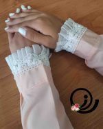 ساق دست عروس پرنسسی  تور و مرواریدی - Image 3