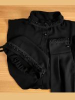 ست یقه ساده و ساقدست و هدبند منجوق و ملیله ای - Image 2