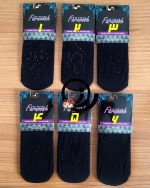 جوراب زنانه مشکی پنتی ضخیم نگینی ساقدار - Image 2