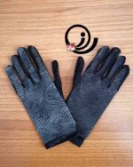 دستکش توری مشکی زنانه - Image 2