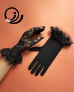 دستکش مجلسی گیپوری مشکی زنانه رازگالری - Image 4