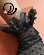 دستکش توری قلبی مشکی زنانه رازگالری - Image 3