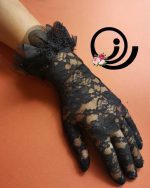 دستکش مجلسی گیپوری مشکی زنانه رازگالری - Image 2