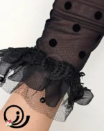 تزئینات دستکش توری خالدار