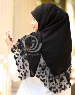 روسری مجلسی پروانه ای مشکی