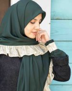 ست روسری و ساق دست یشمی ملیح سما - Image 2