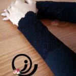 ساق دست نیم گیپور مشکی