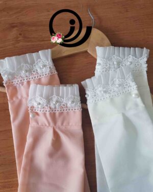 ساق دست عروس پرنسسی  تور و مرواریدی