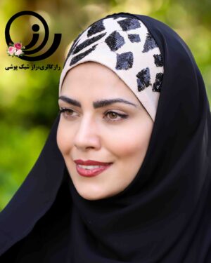 هدشال مشکی پولک دوزی