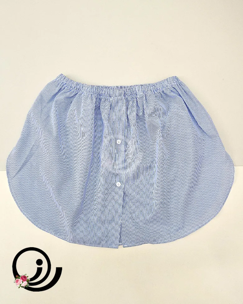 دامنی فیک راه راه آبی