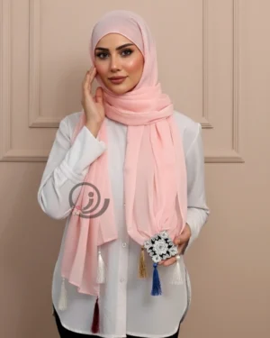 شال سنتی صورتی روشن