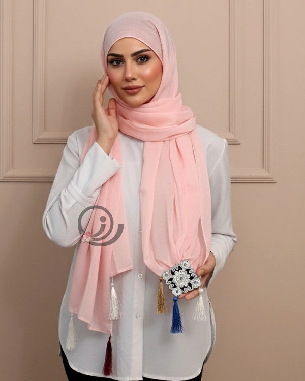 شال سنتی صورتی روشن